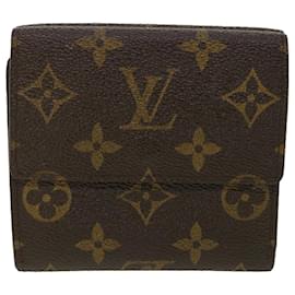 Louis Vuitton-Carteira LOUIS VUITTON Monograma Portefeuille Elise M61654 LV Auth ar8746-Marrom