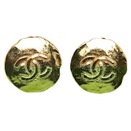 Chanel-CC Clip On Earrings-Golden