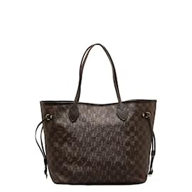 Louis Vuitton-Damier Ebene Neverfull MM N51105-Brown