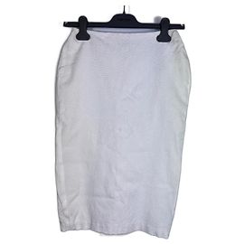 Jupe crayon blanche Tom Ford en viscose Blanc