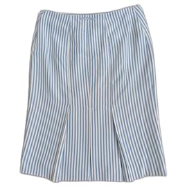Jean Paul Gaultier-Silk skirt by Jean Paul Gaultier-Light blue