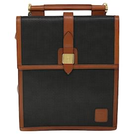 Bally-BALLY Shoulder Bag PVC Leather Black Brown Auth bs8154-Brown,Black