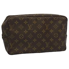 Louis Vuitton-Louis Vuitton Monogram Trousse Toilette 28 Clutch Bag M47522 LV Auth 53035-Monogram