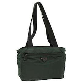 Prada-PRADA Tote Bag Nylon Vert Auth cl753-Vert