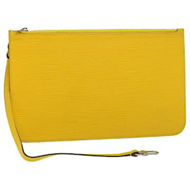 Louis Vuitton-LOUIS VUITTON Epi Neverfull MM Pouch Pouch Yellow Mimosa LV Auth 53875-Other,Yellow