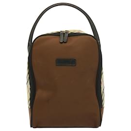 Autre Marque-Burberrys Nova Check Hand Bag Nylon Green Brown Auth ti1217-Brown,Green