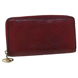 Gucci-GUCCI GG Canvas Guccissima Long Wallet Wine Red 282477 auth 54060-Other
