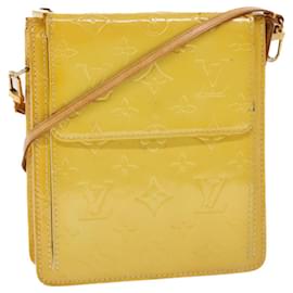Louis Vuitton-Bolsa para acessórios LOUIS VUITTON Monogram Vernis Lema Amarelo M91159 Autenticação de LV 53105-Amarelo