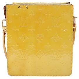 Louis Vuitton-Bolsa para acessórios LOUIS VUITTON Monogram Vernis Lema Amarelo M91159 Autenticação de LV 53105-Amarelo