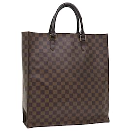 Louis Vuitton-LOUIS VUITTON Damier Ebene Sac Plat Handtasche N51140 LV Auth 53559-Andere