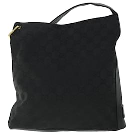 Gucci-gucci GG Canvas Shoulder Bag black 91761 Auth ep1584-Black