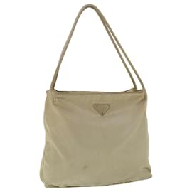 Prada-PRADA Tote Bag Nylon Beige Auth 53699-Beige