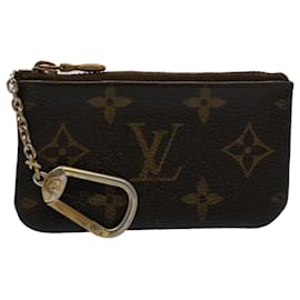 Louis Vuitton-Bolsa Moeda M LOUIS VUITTON Monograma Pochette Cles M62650 Autenticação de LV 53168-Monograma