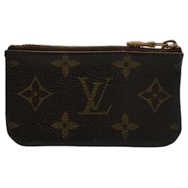 Louis Vuitton-LOUIS VUITTON Monogram Pochette Cles Coin Purse M62650 LV Auth 53168-Monogram