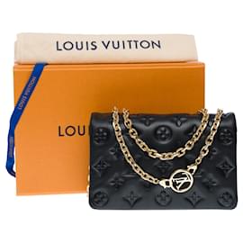Louis Vuitton-LOUIS VUITTON Cushion Bag in Black Leather - 101444-Black