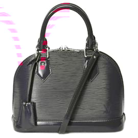 Louis Vuitton-LOUIS VUITTON Alma BB bag in Purple Leather - 101468-Purple