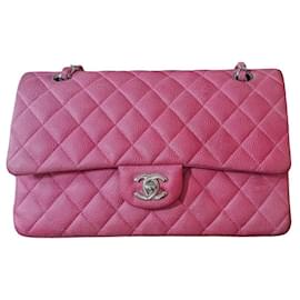 Chanel-Chanel timeless caviar bag.-Pink