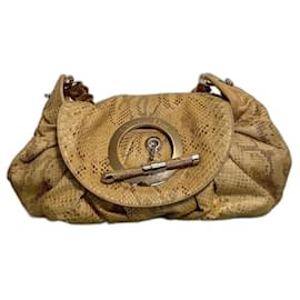 Dior-Borsa Dior Jazzclub in pitone (Edizione limitata)-Beige,Gold hardware