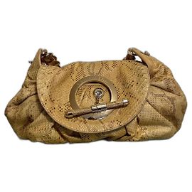 Sac Jazzclub de Dior en python (édition limitée) Beige Bijouterie dorée