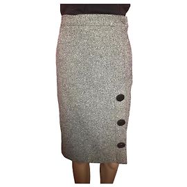 YVES SAINT LAURENT Saias T.fr 36 Lã Cinza