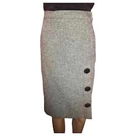 YVES SAINT LAURENT  Skirts T.fr 36 WOOL Grey