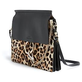 Chloé-Faye Clássico Pantera Negra impecável-Preto,Estampa de leopardo