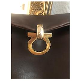 Salvatore Ferragamo-Handbags-Dark brown