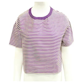 Calvin Klein-Purple Striped Top-Purple