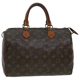 Autre Marque-Louis Vuitton Monogram Speedy 30 Hand Bag M41526 LV Auth th3663-Brown