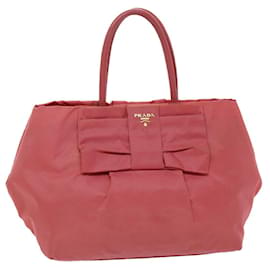 Prada-PRADA Ribbon Handtasche Nylon Pink Auth bs6565-Pink