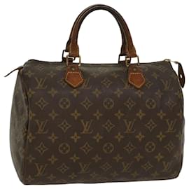 Autre Marque-Louis Vuitton Monogram Speedy 30 Hand Bag M41526 LV Auth 42986-Brown