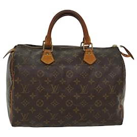 Autre Marque-Louis Vuitton Monogram Speedy 30 Hand Bag M41526 LV Auth 44873-Brown