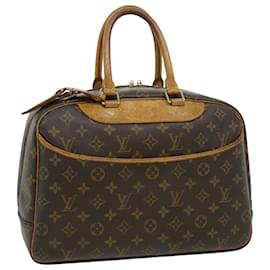 Autre Marque-LOUIS VUITTON Monogram Deauville Hand Bag M47270 LV Auth rz467-Brown