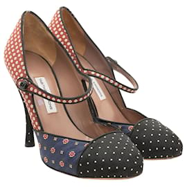 Tabitha Simmons-Zapatos de tacón florales bordados-Otro