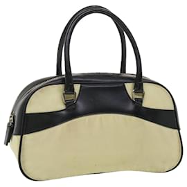 Prada-PRADA Sac à Main Nylon Noir Beige Auth am4158-Noir