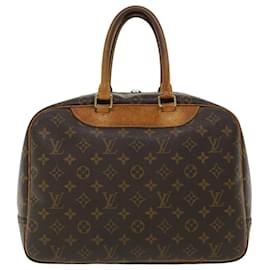 Autre Marque-LOUIS VUITTON Monogram Deauville Hand Bag M47270 LV Auth rz497-Brown