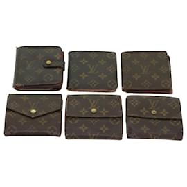 Louis Vuitton-LOUIS VUITTON Monogram Wallet 6Set LV Auth yk7393b-Brown