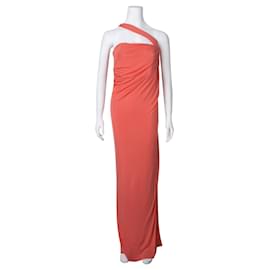Halston Heritage-Toga Bandeau Maxi Dress -Pink