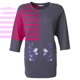 Autre Marque-Oversized Round Collar Top-Pink