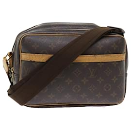 Autre Marque-LOUIS VUITTON Monogram Reporter PM Shoulder Bag M45254 LV Auth rd5352-Brown