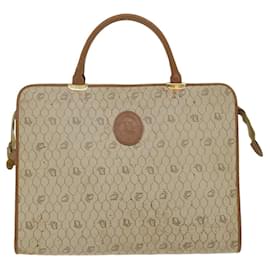 Christian Dior-Christian Dior Honeycomb Canvas Shoulder Bag Leather 2Set Beige Auth bs6642-Brown