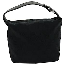 Autre Marque-GUCCI GG Canvas Hand Bag Black Auth am2610g-Black