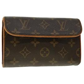 Louis Vuitton-LOUIS VUITTON Monogram Pochette Florentine Sac banane M51855 Auth ar LV9316b-Marron