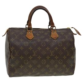 Autre Marque-Louis Vuitton Monogram Speedy 30 Hand Bag M41526 LV Auth 41000-Brown
