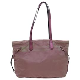 Prada-PRADA Tote Bag Nylon Pink Auth bs6071-Pink