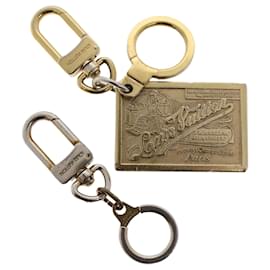 Louis Vuitton-Porta-chaves LOUIS VUITTON Metal 2Definir Gold LV Auth ac1969-Metálico