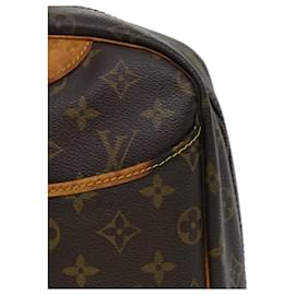 Louis Vuitton-LOUIS VUITTON Monogram Deauville Hand Bag M47270 LV Auth 45212-Brown