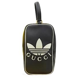 Gucci-x Adidas Mini Top Handle Bag  in Very Good Condition-Black