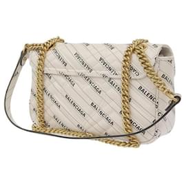 Gucci-Gucci  x Balenciaga The Hacker Project Small GG Marmont Bag Leather Shoulder Bag 443497 520981 in Excellent condition-White