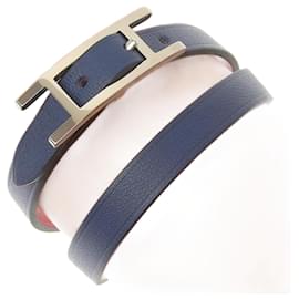 Hermès-Behapi Double Tour Reversible Bracelet-Blue